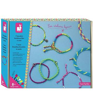 Janod 7929 - 7 Pulseras Brasileñas Fluorescentes para Crear